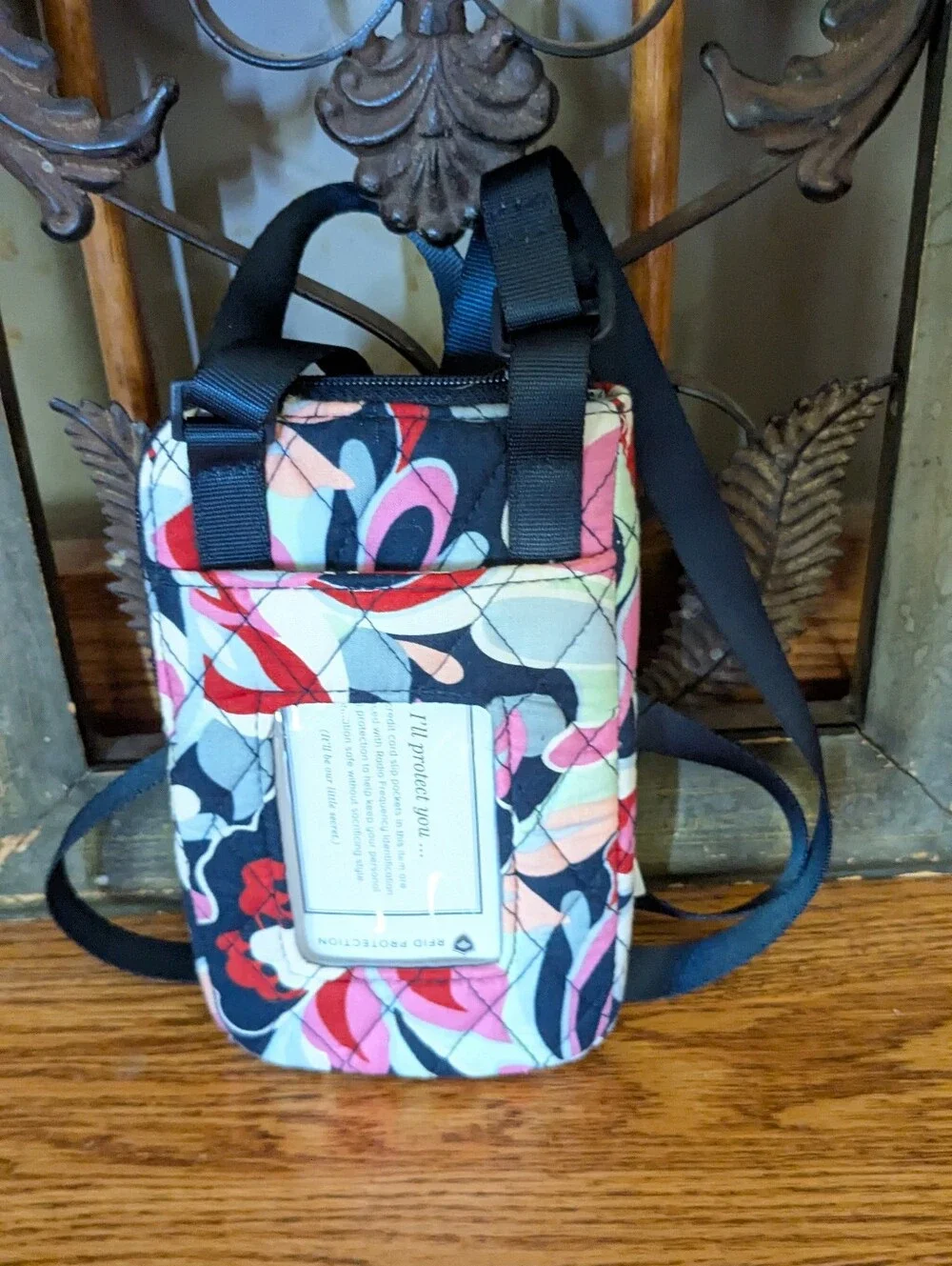 NWT Vera Bradley Mod Paisley RFID Mini Cellphone Crossbody Bag